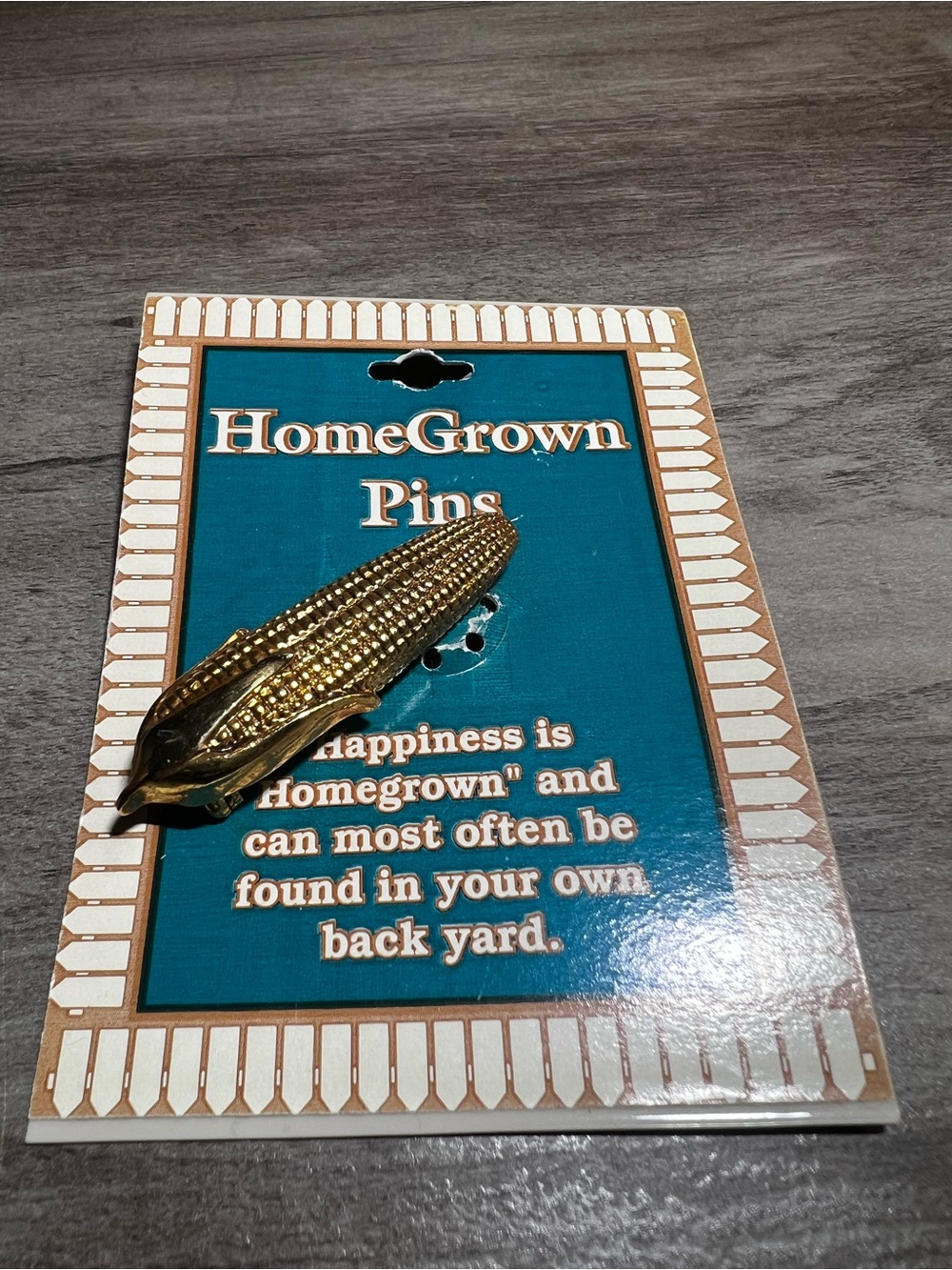 RARE Vintage 1980s/90s Collectable Disney HomeGrown Pins Gold Corn Pin